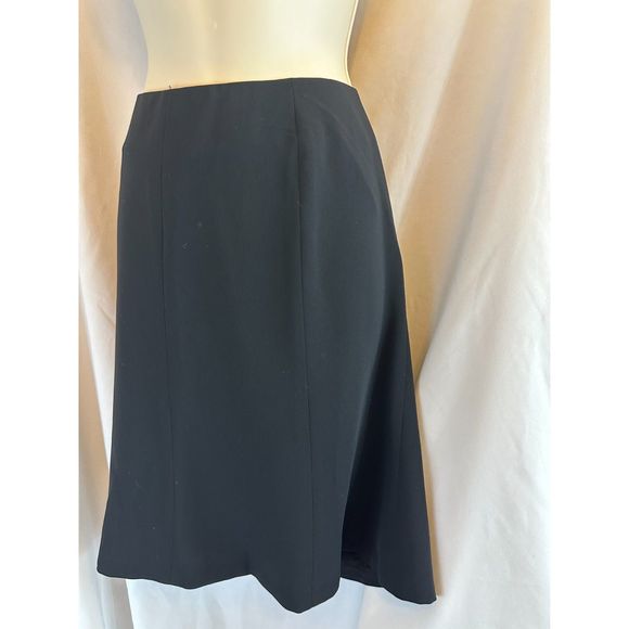 Style & Co A Line Flare Women’s PETITE size 10 Black Skirt 10P Lined Polyester - Picture 2 of 14